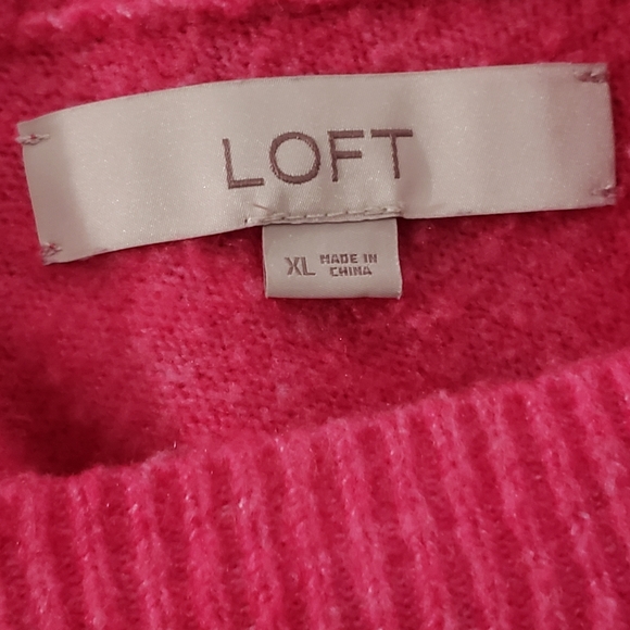 Loft Pink Sequin Star Sweater - Picture 7 of 8